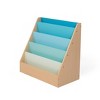 Humble Crew Kids' Tier Bookshelf Organizer Natural Wood/Blue: 4-Shelf MDF Frame, 24" H x 24" W x 13" D, Ages 2+ - 2 of 4