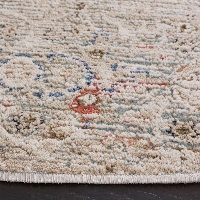 Hand-Knotted Ivory Cotton Blend 79" Round Area Rug