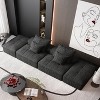 Oversized 141.73" Sparkling Chenille Tufted Modular Sectional Sofa with 4 Pillows, No Assembly and 4 PCS DIY Combination - 3 of 4