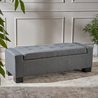 CAVINAS Storage Bench Ottoman with Storage Ottoman with Padded Seat Cushion Storage