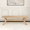 Plank+Beam Solid Wood Verso Dining Bench, 60" Entryway Bench, Minimalist Room Bench - 2 of 4