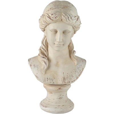 Kensington Hill Classic Greek 17 1/2" High Antique White Bust Sculpture