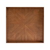 Kate and Laurel Marsh Square Wood Coffee Table, 27x27x18, Rustic Brown and Black - 3 of 4