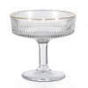 6 Glass Martini Glasses - 7oz Martini Glasses, Custom Martini Glasses, Gold Rim Martini Glasses, Elegant Martini Glasses, and Party Glassware - 3 of 4