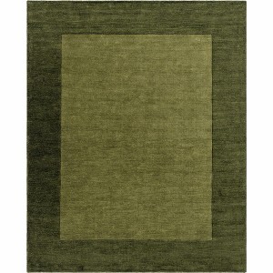 Hauteloom Bordered Solid Beige Cream Wool Rug - 1 of 4