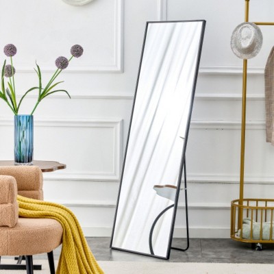 4th Gen Aluminum Wall Mounted Full Body Mirror: Bath, Bed, Decor, Store