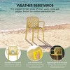 WestinTrends Playa Outdoor Modern Stackable Patio Dining Armchairs (Set of 2) - 3 of 4