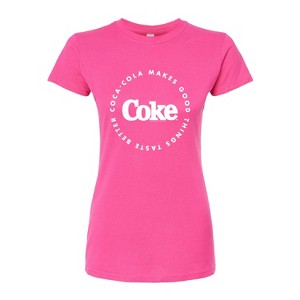 Women's - Coca-Cola - Coke Makes Things Taste Better Juniors Fitted Graphic T-Shirt - 1 of 3