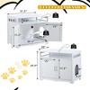 GustoWave Cat Washroom Storage Bench, Cat Litter Box Enclosure Furniture Box House with Table, Spacious Storage, White - 2 of 4