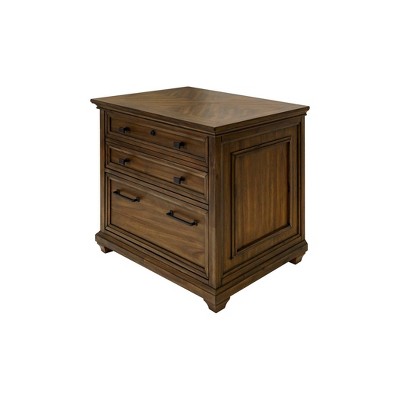 Porter Brown Wood 2-Drawer Lockable Lateral File Cabinet