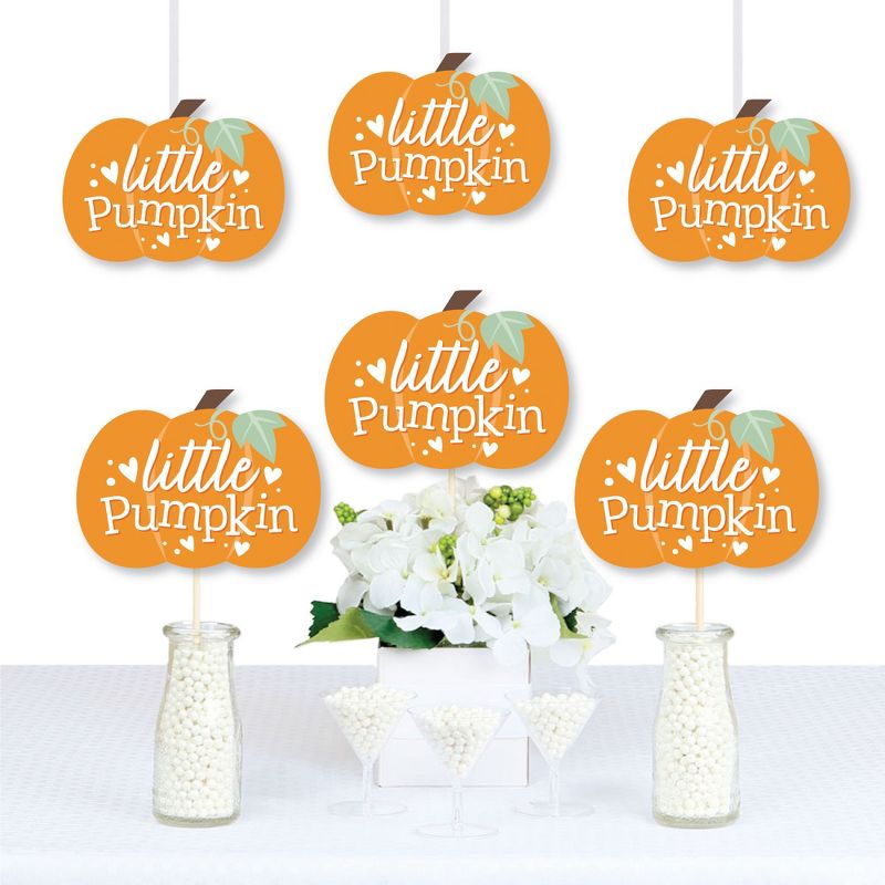 Big Dot of Happiness Little Pumpkin - Decorations DIY Fall Birthday Party or Baby Shower Essentials - Set of 20, 1 of 6