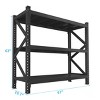 Syemin Utility Storage Shelves 3-Tier Industrial Shelving Rack, Adjustable Shelving Unit, Heavy Duty Garage Storage Rack, Black, 67"*19.7"*63" - 4 of 4