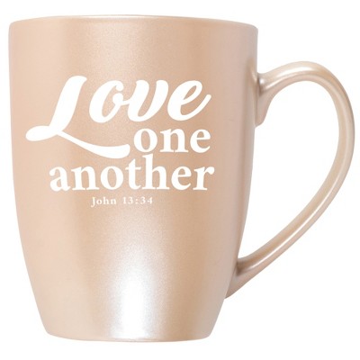 Elanze Designs Love One Another John 13:34 Precious Pearl 10 ounce New Bone China Coffee Cup Mug