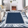 Washable Modern Bordered Rug Non Slip Low Pile Rug Soft Throw Floor Cover Foldable Indoor Carpet for Living Room Bedroom Playroom Nursery - 2 of 4