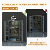 50 inch LED Kitchen Pantry Storage Cabinet with Adjustable Shelves and Door Racks, Freestanding for Small Spaces - 2 of 4