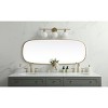 Elegant Lighting Metal Frame Oval Mirror 24x60 Inch in Brass - 4 of 4