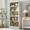 JAHRSTIM Halston Standard Bookcase, Adjustable Storage Open Display Shelving Unit for Home and Office Space, 31.49”L x 13.77”W x 72.8”H, Cream - 2 of 4