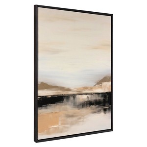 Kate & Laurel All Things Decor 31.5"x41.5" Sylvie Peaceful Landscape II Framed Canvas by Amy Lighthall Black - 1 of 4