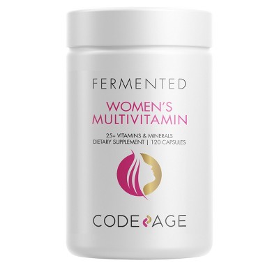 Codeage Women's Fermented Multivitamin, 25+ Vitamins & Minerals, Probiotics, Digestive Enzymes, Daily Supplement - 120ct
