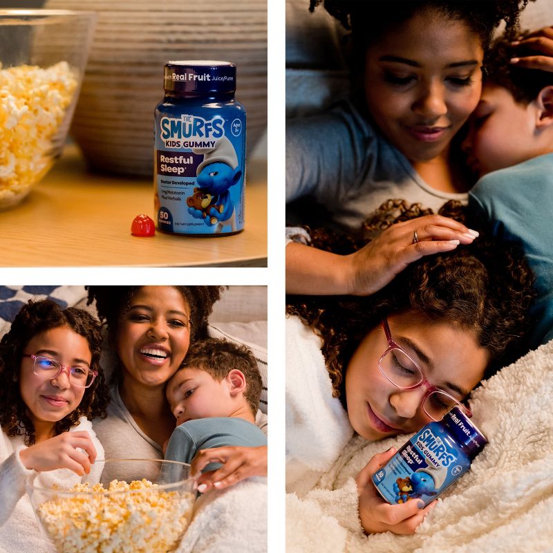 Smurfs Restful Sleep Kids Vitamin Gummies with Melatonin, Smurfs Berry Flavored, 50ct, 5 of 8