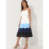 INSPIRE CHIC Women's Summer Spaghetti Strap Flowy Swing Chiffon Midi Dress - 3 of 4