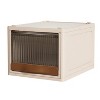 16.5L Stackable Storage Bin Plastic Drawer with Lid Closet Organizer Two Ways Opening Storage Box for Closet Kitchen Living Room Bedroom - 2 of 4