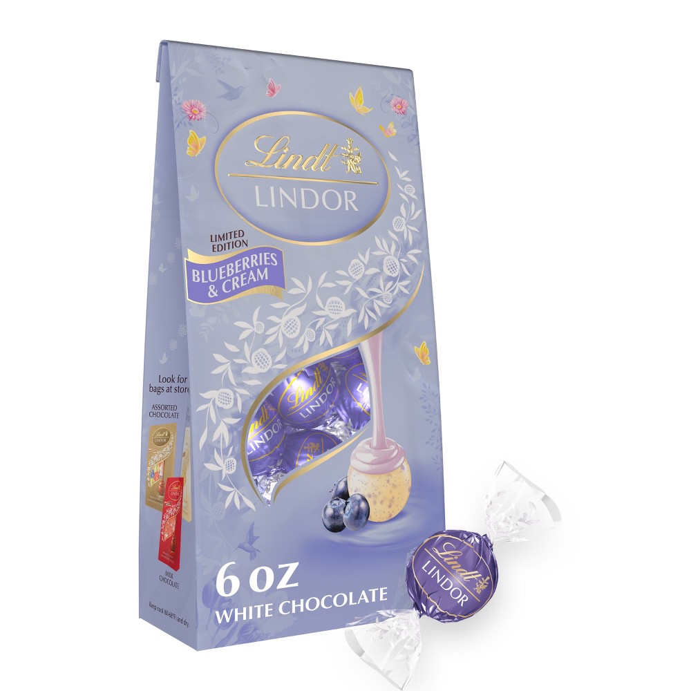 Lindt, LINDOR Easter Blueberries and Cream White Chocolate Candy Truffles - 6oz