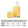 SEVOBAL Luggage 14"/20" 2 pcs/set in ABS Spinner Wheel Luggage, with Combination Lock,14" Cosmetic Case Luggage Sets, Yellow, 14.4"*9.1"*22.2" - 3 of 4