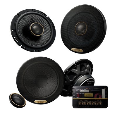 Kenwood XR-1701P 7" Coaxial Speaker Pair with a Pair of Kenwood XR-1701 6 1/2 2-way Coaxial Speakers