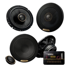 Kenwood XR-1701P 7" Coaxial Speaker Pair with a Pair of Kenwood XR-1701 6 1/2 2-way Coaxial Speakers - 1 of 4
