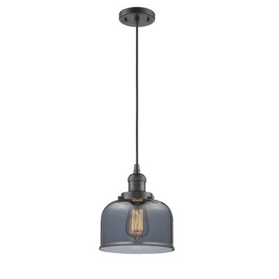 Bell - 1 Light Cord Hung Mini Pendant In Industrial Style-10 Inches Tall and 8 Inches Wide