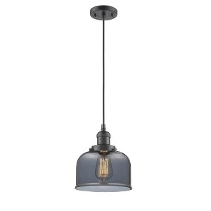 Bell - 1 Light Cord Hung Mini Pendant In Industrial Style-10 Inches Tall and 8 Inches Wide - 1 of 1