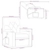 vidaXL Cream Fabric Massage Recliner Chair - Manual Recline, Vibration, Cup Holders, Side Pocket for Living Room - 3 of 4
