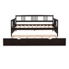 NicBex Twin/Full Modern Bed Frame Sofa Bed with Bedside Fence & Drawers/Trundle,Wooden Daybed Platform Bed for Bedroom,Study,Kids Room - 3 of 4