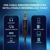 SatelliteSale Auxiliary 3.5mm Audio Jack Male to Male Digital Stereo Aux Cable Universal Wire PVC Black Cord - 2 of 4