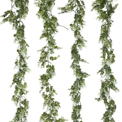 Unique Bargains Artificial Hanging Eucalyptus Stems Plants 72" 4 Pcs