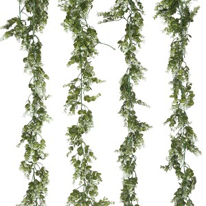 Unique Bargains Artificial Hanging Eucalyptus Stems Plants 72" 4 Pcs - 1 of 4