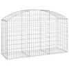 vidaXL Arched Gabion Basket 59.1"x19.7"x31.5"/39.4" Galvanized Iron - 2 of 4