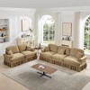 GDFStudio Sonne Modular Chenille Upholstered Sofa Set with Detachable Ruffle Skirts - 2 of 4