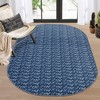 Braided Printed Machine Washable Rug with Rubber Backing for Living Room Non-Slip Dining Room Rug Foldable Contemporary Accent Rug - 2 of 4