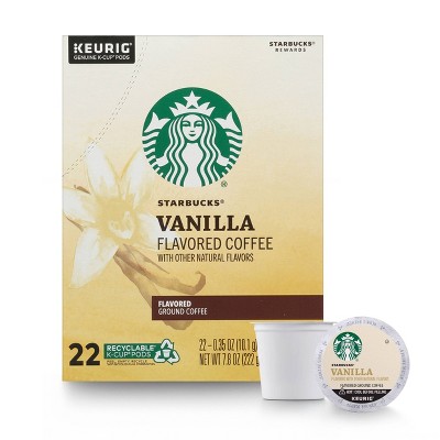 Starbucks Flavored Coffee K-Cup Coffee Pods — Vanilla for Keurig Brewers — 1 box (22 pods)