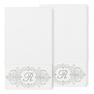 Linum Home Textiles 100% Turkish Cotton MONICA 2PC Embellished Bath Towel Set - 1 of 1