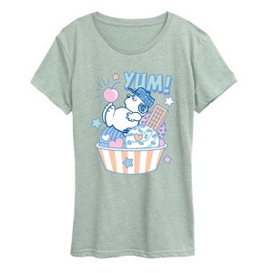 Women's - Peanuts - Olaf Ice Cream Short Sleeve Graphic T-Shirt - 1 of 4