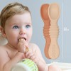 Silicone Baby Spoons for Baby Led Weaning 4-Pack, First Stage Baby Feeding Spoon Set Gum Friendly BPA Lead Phthalate and Plastic Free - 3 of 4