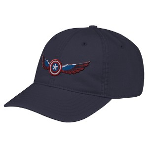 Unisex Captain America: Brave New World Wings Shield Falcon Dad Hat - Navy Blue - S/M - 1 of 2