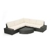 Christopher Knight Home Felicity 6-Piece Outdoor Wicker Sectional Conversation Set with Cushions - 3 of 4