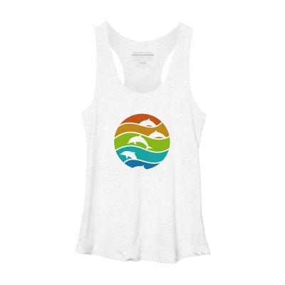 Women's Design By Humans dolphin art By hkartist Racerback Tank Top