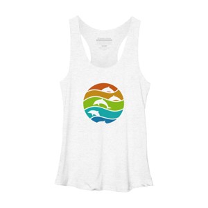 Women's Design By Humans dolphin art By hkartist Racerback Tank Top - 1 of 3