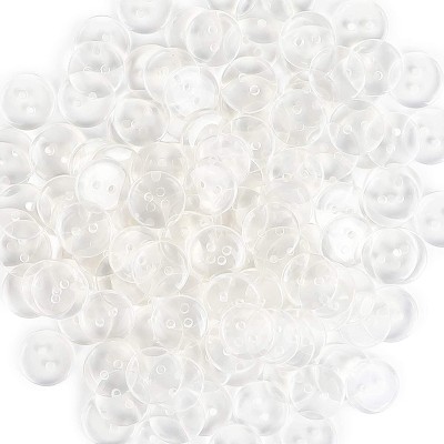 Bright Creations 1000 Pack Resin Buttons with 4 Hole for Crafts and Sewing, Clear, 0.45"