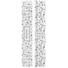 Wrapables 1.56" x 9.88" Rectangular Thank You Sealing Labels (100pcs), Black & White Floral - 2 of 4
